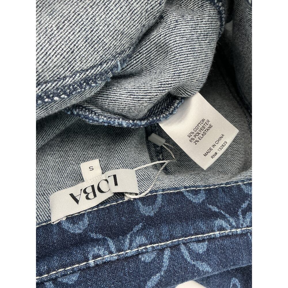 Loba Bow Print Blue Tulipania Denim Size S Jacket - Picture 4 of 4